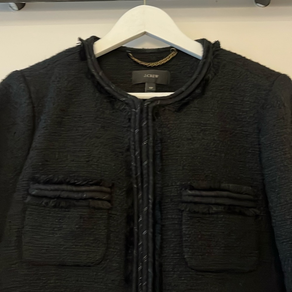 NWOT J. Crew | RARE Lady day coat | Black | Size 10P - Picture 7 of 16